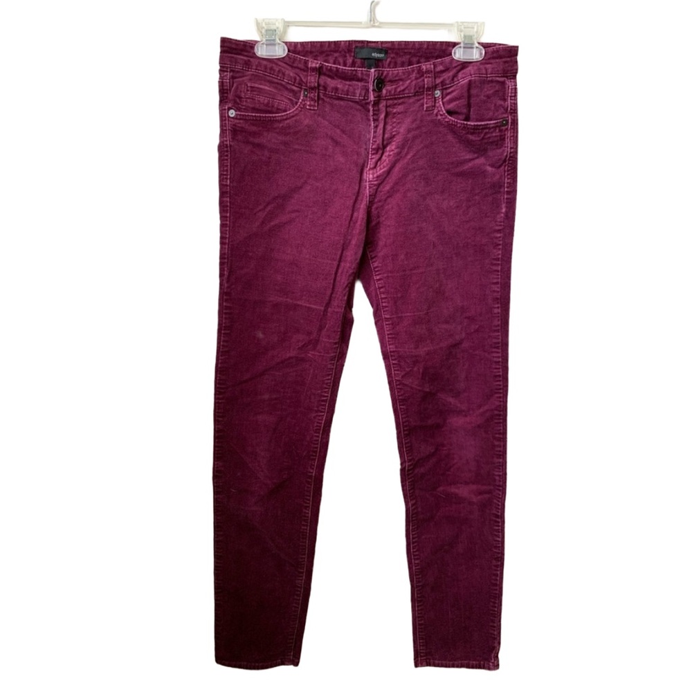 EDYSON Women’s Raspberry Red Pink Skinny Pin Wale Corduroy Jean Pants